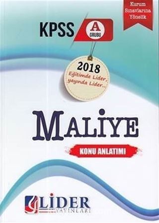 2018 KPSS A Grubu Maliye Konu Anlatımlı
