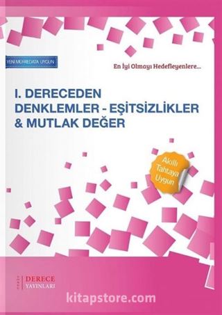 1. Dereceden Denklemler-Eşitsizlikler Mutlak Değerler
