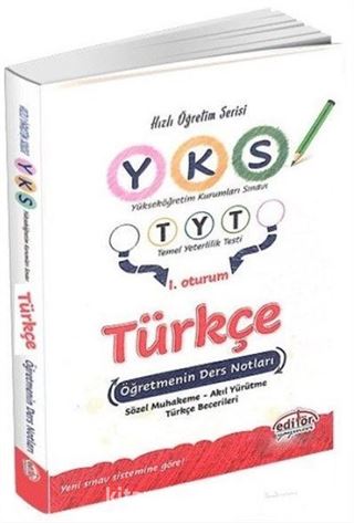 YKS TYT 1.Oturum Türkçe Öğretmenin Ders Notları