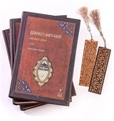 Şerhu'l Mevakıf (3 Cilt) + Ahşap Ayraç - Osmanlı Desen + Ahşap Ayraç - Lale - Rölyef Cevizli