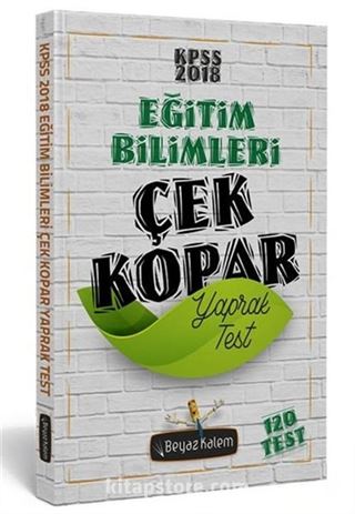 KPSS Eğitim Bilimleri Çek Kopar Yaprak Test