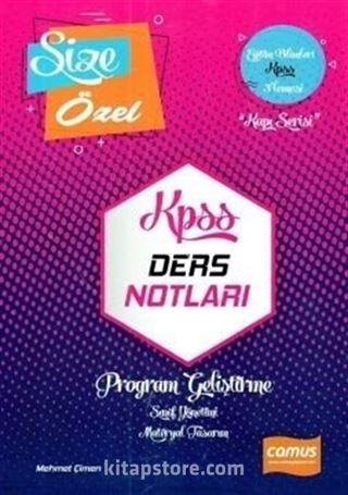 2018 KPSS Eğitim Bilimleri Program Geliştirme Ders Notları