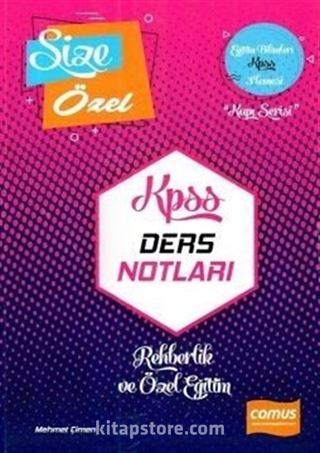 2018 KPSS Eğitim Bilimleri Rehberlik ve Özel Eğitim Ders Notları