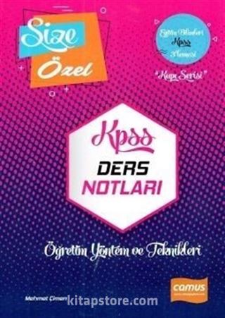 2018 KPSS Eğitim Bilimleri Öğretim Yöntem ve Teknikleri Ders Notları