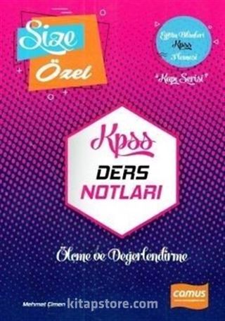 2018 KPSS Eğitim Bilimleri Ölçme ve Değerlendirme Ders Notları
