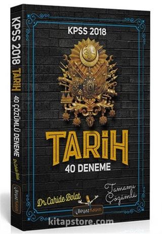 2018 KPSS Tarih Çözümlü 40 Deneme