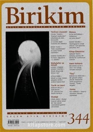 Birikim / Sayı:344 Aralık Yıl:2017 / Aylık Sosyalist Kültür Dergisi