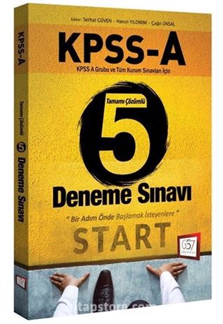 KPSS A Grubu Tamamı Çözümlü 5 Deneme Sınavı