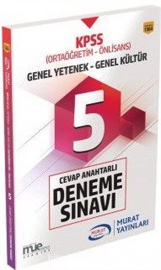 2018 KPSS Ortaöğretim-Önlisans Genel Yetenek Genel Kültür 5 Cevap Anahtarlı Deneme Sınavı