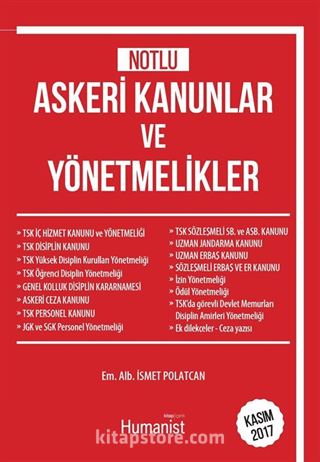 Notlu Askeri Kanunlar ve Yönetmelikler