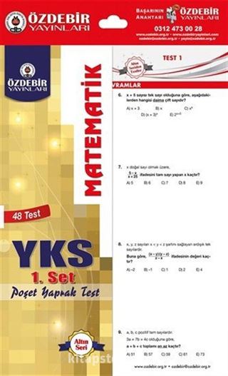 YKS Matematik Poşet Yaprak Test