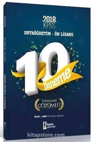 2018 KPSS Ortaöğretim Ön Lisans Tamamı Çözümlü 10 Deneme