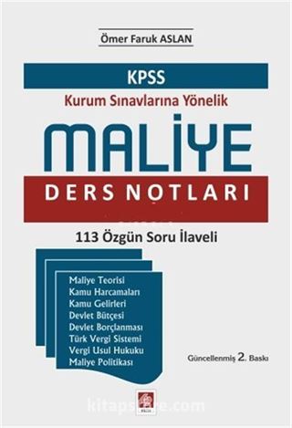 KPSS Maliye Ders Notları Pratik Bilgiler
