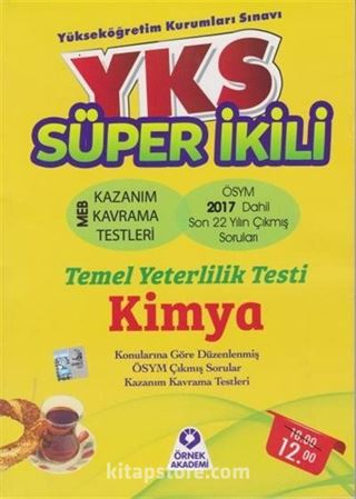 YKS-TYT Süper İkili Kimya Soru Bankası