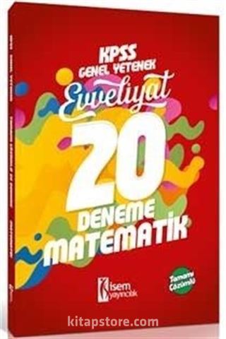 2018 KPSS Evveliyat Matematik Tamamı Çözümlü 20 Deneme