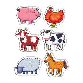 Farmyard Puzzle (2 Parça Yapboz) (18 Ay+) (Kod: 202)