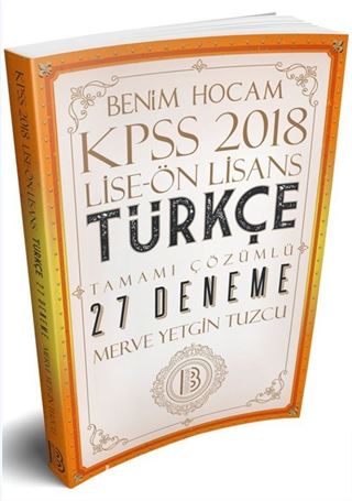 2018 KPSS Lise Önlisans Türkçe Tamamı Çözümlü 27 Deneme