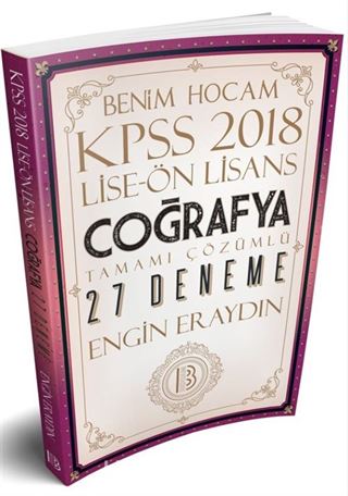 2018 KPSS Lise Önlisans Coğrafya Tamamı Çözümlü 27 Deneme