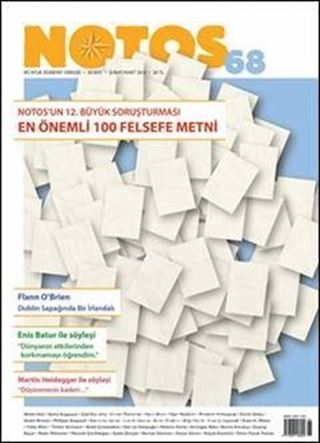 Notos Öykü İki Aylık Edebiyat Dergisi Şubat 2018 Sayı :68
