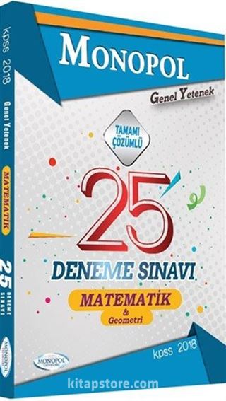 2018 KPSS Genel Yetenek Matematik-Geometri Çözümlü 25 Deneme Sınavı