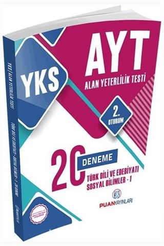 YKS-AYT 2. Oturum Türk Dili ve Edebiyatı Sosyal Bilimler 1 Deneme 20'li