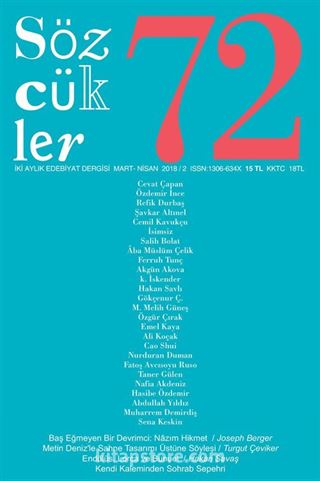 Sözcükler İki Aylık Edebiyat Dergisi Sayı:72 Mart-Nisan 2018