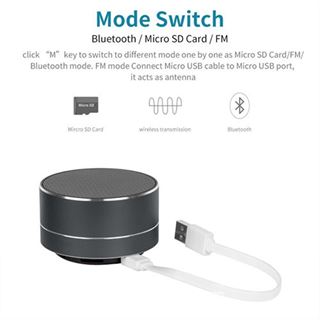 Alüminyum Kablosuz Taşınabilir Stereo Hoparlör (Y-B101)