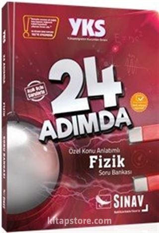 YKS 1. ve 2. Oturum Fizik 24 Adımda Özel Konu Anlatımlı Soru Bankası
