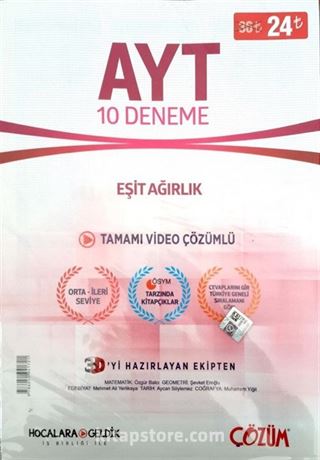 AYT Eşit Ağırlık 10 Deneme