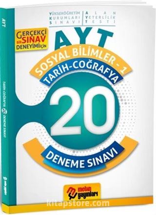 AYT Sosyal Bilimler 1 Tarih Coğrafya 20 Deneme Sınavı