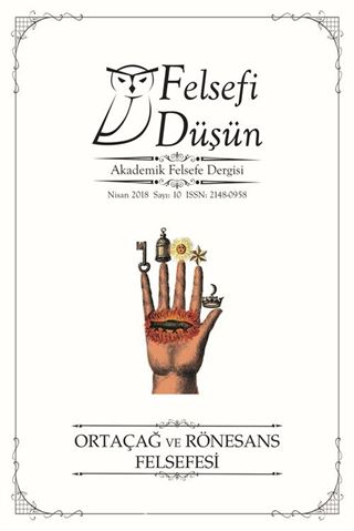 Felsefi Düşün Akademik Felsefe Dergisi Sayı:10 Ortaçağ ve Rönesans Felsefesi