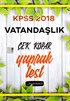 2018 KPSS Vatandaşlık Çek Kopar Yaprak Test