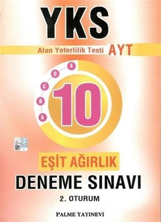 YKS-AYT 10 Eşit Ağırlık Deneme Sınavı 2. Oturum