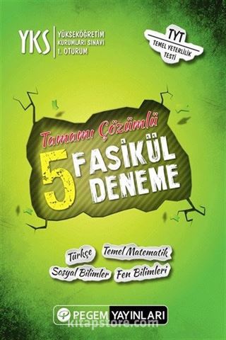 YKS-TYT Tamamı Çözümlü 5 Fasikül Deneme