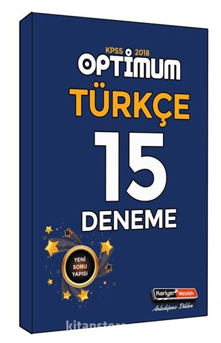 2018 KPSS Optimum Türkçe 15 Deneme Sınavı