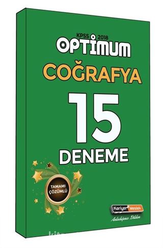 2018 KPSS Optimum Coğrafya Çözümlü 15 Deneme Sınavı