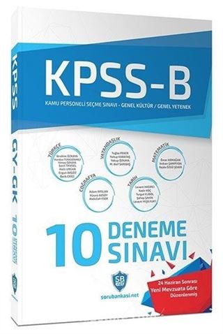 2018 KPSS B Genel Yetenek Genel Kültür 10 Deneme Çözümlü