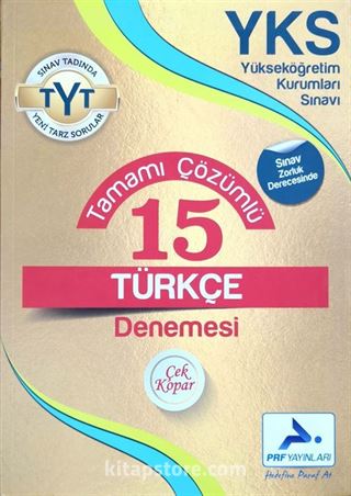 YKS TYT Tamamı Çözümlü 15 Türkçe Denemesi