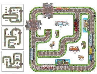 Giant Railway Large Interchangeable Floor Jigsaw