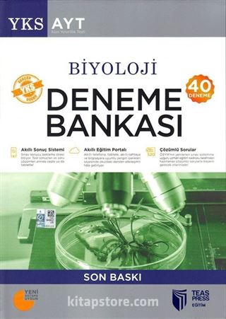 YKS-AYT Biyoloji Deneme Bankası Son Baskı (40 Deneme)