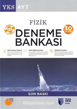 YKS-AYT Fizik Deneme Bankası Son Baskı (30 Deneme)
