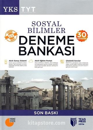 YKS-TYT Sosyal Bilimler Deneme Bankası Son Baskı (30 Deneme)