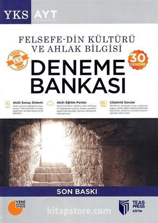 YKS-AYT Felsefe - Din Kültürü ve Ahlak Bilgisi Deneme Bankası (30 Deneme)