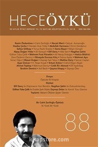 Hece Öykü İki Aylık Öykü Dergisi Sayı:88 Ağustos-Eylül 2018
