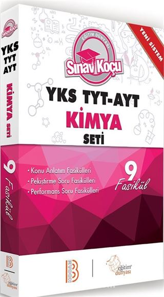 2019 YKS-TYT-AYT Kimya Sınav Koçu Konu Anlatımlı 9 Fasikül Set