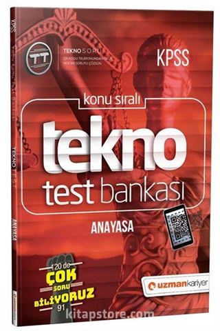 2019 KPSS Konu Sıralı Tekno Anayasa Test Bankası Dijital Çözümlü