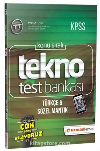 2019 KPSS Konu Sıralı Tekno Türkçe Sözel Mantık Test Bankası Dijital Çözümlü