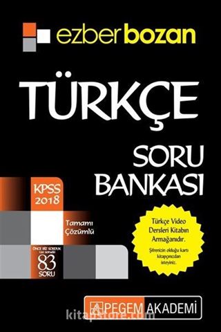 2018 KPSS Ezberbozan Türkçe Soru Bankası