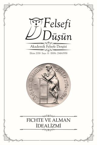 Felsefi Düşün Akademik Felsefe Dergisi Sayı:11 Fichte ve Alman İdealizmi