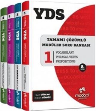 YDS Tamamı Çözümlü Modüler Soru Bankası Seti (4 Kitap)